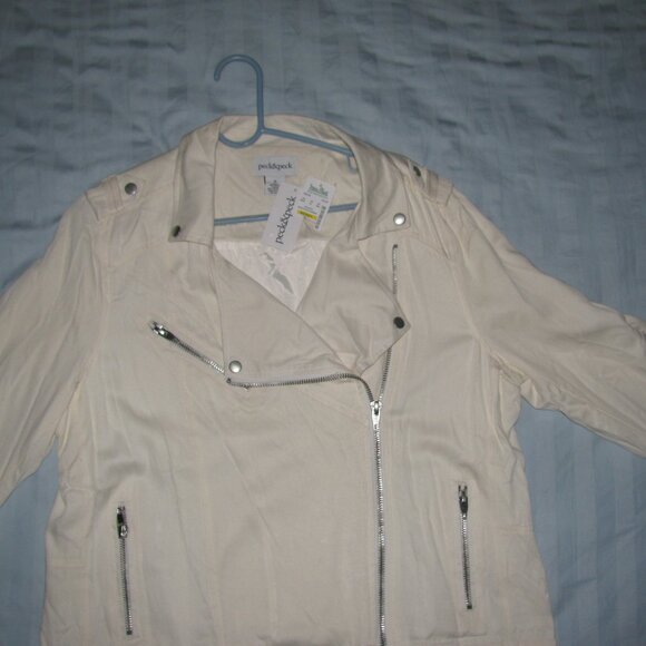 NWT - CREAM JACKET - Quality - Lined with Stylish Zip Up & Accents. SIZE - XL - Picture 3 of 6